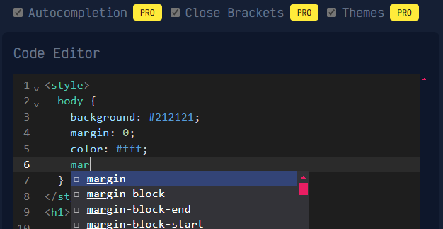 Advanced Code Editor